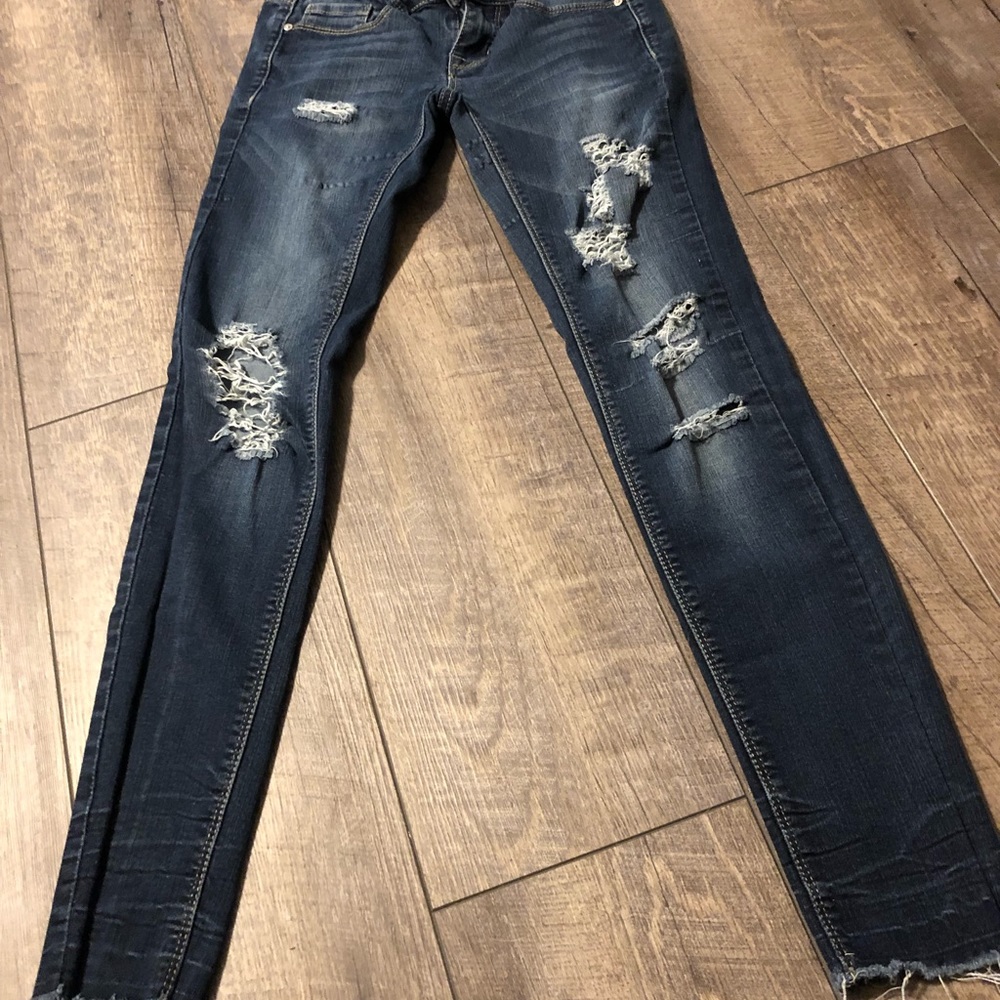 Indigo Rein Distressed Skinny Jeggings